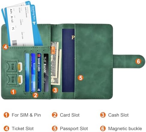 Eoehro Passport Holder for Travel Essentials, Passport Wallet Cover