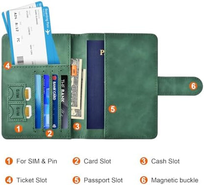 Eoehro Passport Holder for Travel Essentials, Passport Wallet Cover