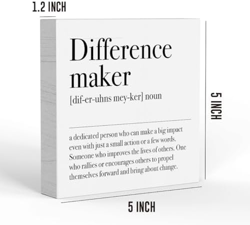 YYDS Difference Maker Definition Decorative Wooden Box Sign Coworker