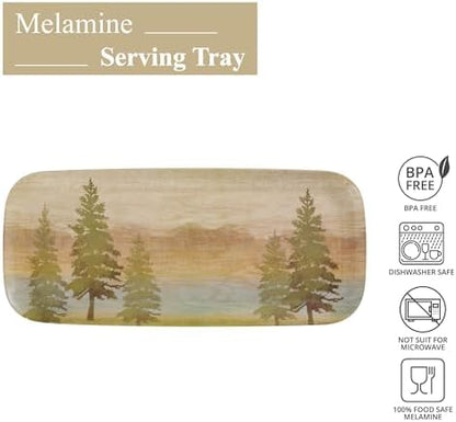 UPware at The Lake Melamine Serving Tray, 15 x 6.5 Inch Rectangular