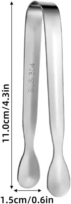 7Pcs 4.3Inch MiniAppetizer Tongs, 304 Stainless Steel Small Serving