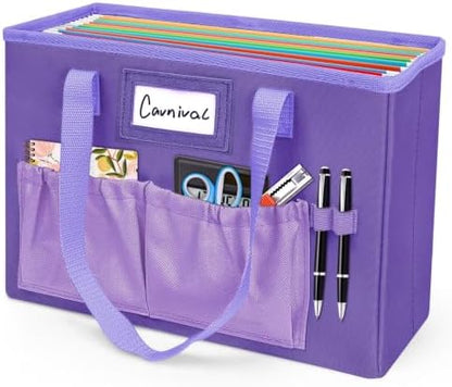 abcxgood Desktop File Organizer Box,Collapsible Hanging Filing