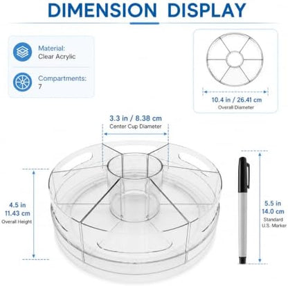 CraftGenes Clear Rotating Organizer, Acrylic Pen Holder, Marker