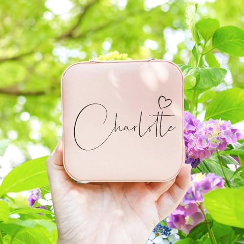 Personalized Jewelry Box for Women, Custom Travel Jewelry Case with