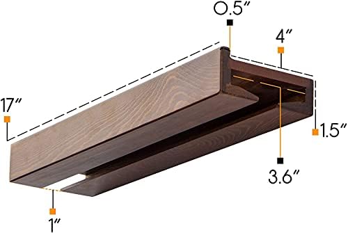Rustic State Smith Wall Mounted Wood Floating Wine Bottle Rack with