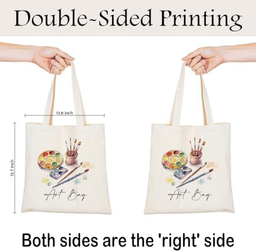 Funny Artist Gift Tote Bag,Reusable Canvas Design,Grocery Shopping