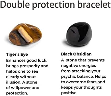 FRG Initials Bracelets for Men Letter Link Handmade Natural Black Onyx