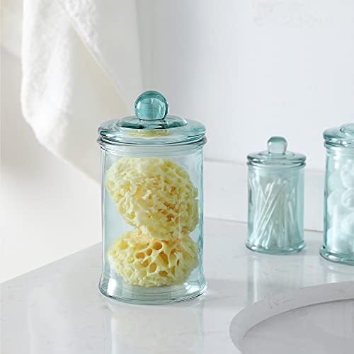 Glass Apothecary Jar | Bathroom Storage Organizer Canister