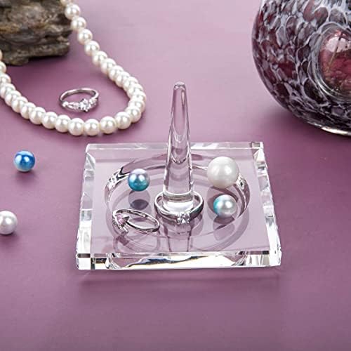 H&D HYALINE & DORA Crystal Glass Ring Holder Dish for Jewelry
