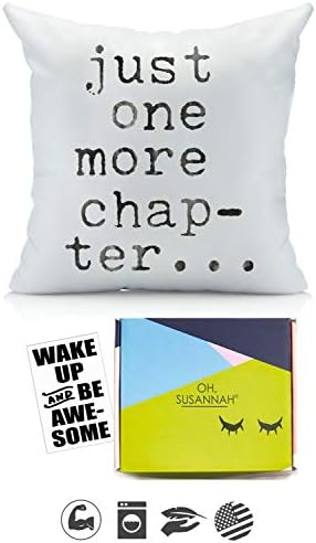 Oh, Susannah Just One More Chapter Pillow Cover - Library Book Lovers