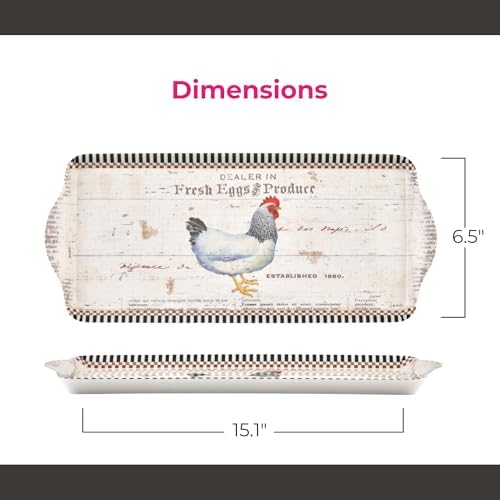 Pimpernel On the Farm Rectangular Melamine Tray – (14.5" x 6.25")