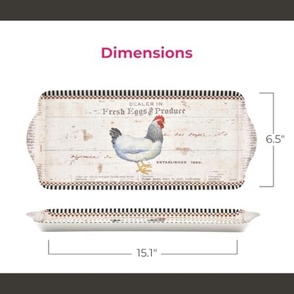 Pimpernel On the Farm Rectangular Melamine Tray – (14.5" x 6.25")