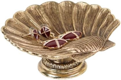 NIKKY HOME Seashell Ring Holder Jewelry Tray, Small Gold Trinket Dish
