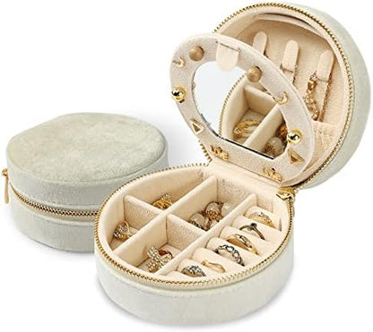 Dajasan Velvet Jewelry Organizer, Mini Travel Jewelry Case, Small