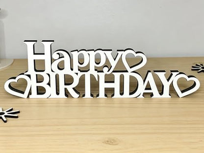 Happy Birthday Table Sign,Wooden Happy Birthday Letter Decor