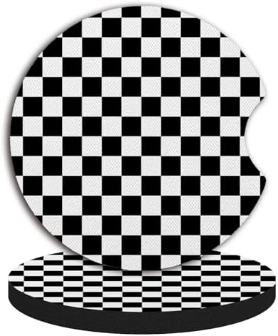 Cute Car Coasters for Cup Holders, 2 Pack Absorbent Universal Neoprene