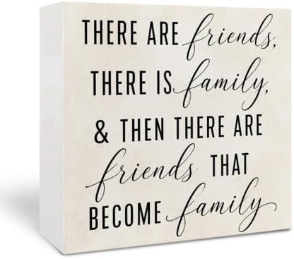 Friendship Family Wooden Signs - Friends Family Decor, Moving Away