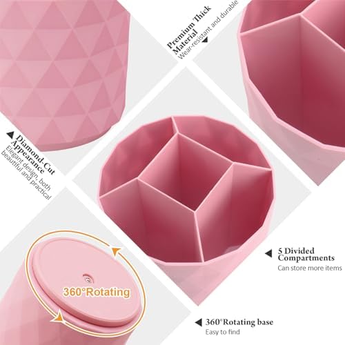 Cute Pencil Holders For Desk,360-Degree Rotating Pen Holders For Home