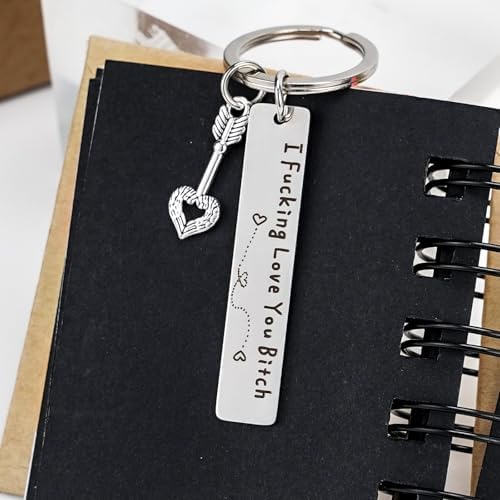 Teniinet Best Friend Keychain for Women, Stainless Steel Key Chain