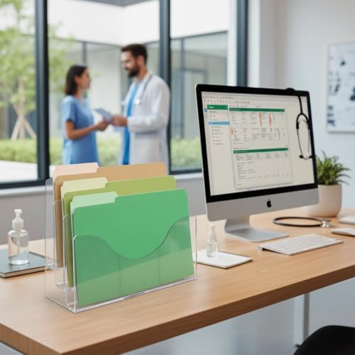 Azar Displays 250099 Three Tier File and Brochure Desktop Wall