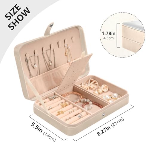 Travel Jewelry Case Box Organizer Gifts for Women Girls Man PU Leather