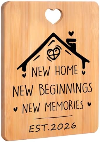 New Home Gifts - Engraved Bamboo Cutting Board, House Warming Gifts