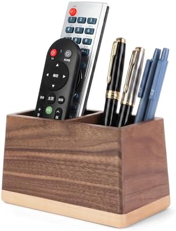 Walnut Pencil Holder Wood Pen Holder for Desk Multiple-Use