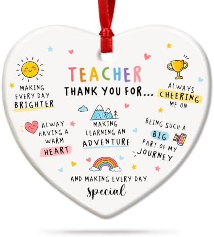 Teacher Ornaments for Christmas Tree 2026, Thank You Gifts for