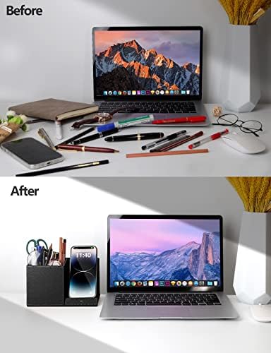 Desk Supplies Organizer, Multi-Functional Pencil Pen Holder with