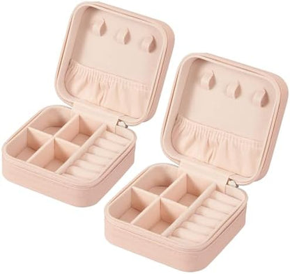 Travel Jewelry Case 2 Pack Mini Travel jewelry Box Portable Organizer