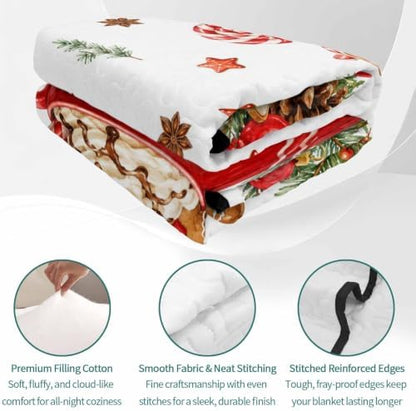 Christmas Quilt Set Twin Size 3 Pieces Quilted Bedspread Soft