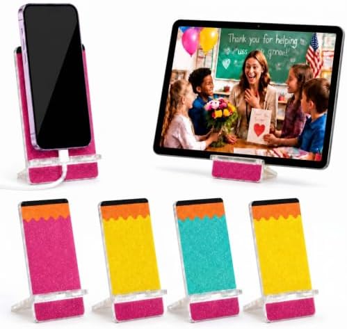 Sabary 4 Pcs Teacher Appreciation Gifts Pencil Acrylic Phone Stands