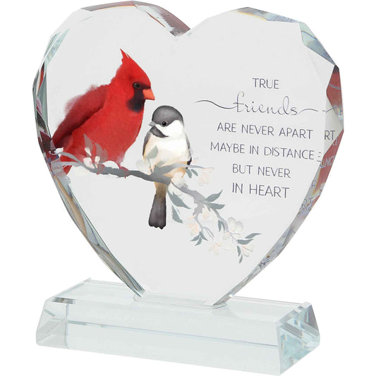 Pavilion True Friends Crystal Heart Plaque, 4 in