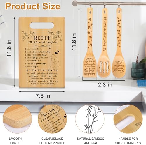 Daughter Gifts from Mom, Daughter Birthday Gifts Cutting Board Set