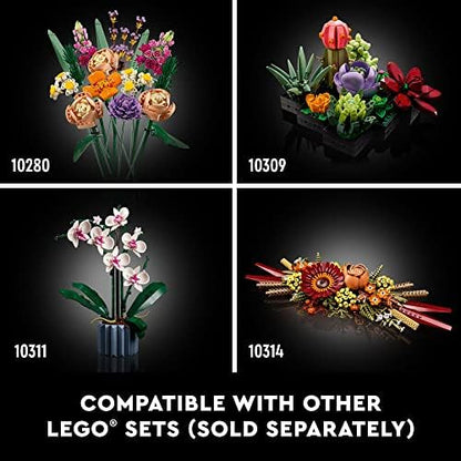 LEGO Botanicals Artificial Wildflower Bouquet - Fake Indoor Flowers