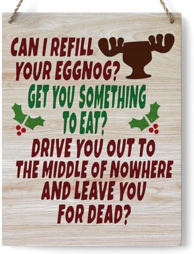Funny Christmas Sign - Movie Decor - Merry Xmas Sign - 8 x 10 Inches