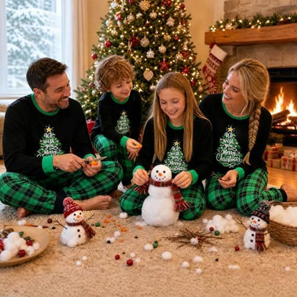 Family Christmas Pajamas Matching Sets Christmas Tree Cake Pjs