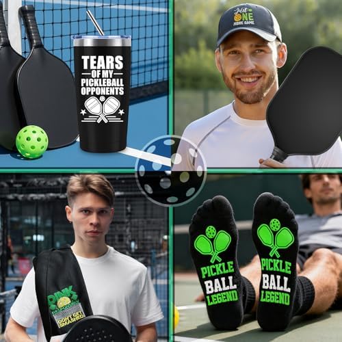 10 Pieces Pickleball Gifts for Men, Pickleball Lover Stuff with 20 Oz