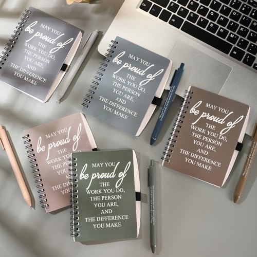 Honoson 10 Sets/20 Pcs Employee Notebook Pen Gifts, Stylish Color