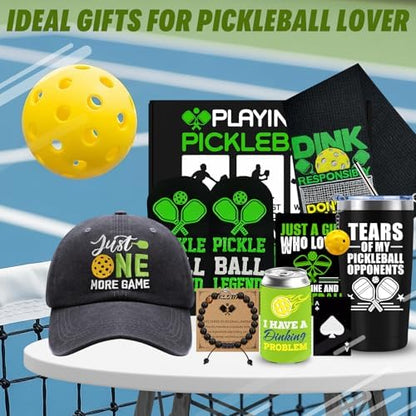 10 Pieces Pickleball Gifts for Men, Pickleball Lover Stuff with 20 Oz