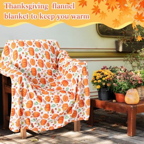 Buryeah 4 Pack Fall Throw Blankets Bulk Flannel Blanket