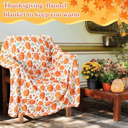 Buryeah 4 Pack Fall Throw Blankets Bulk Flannel Blanket
