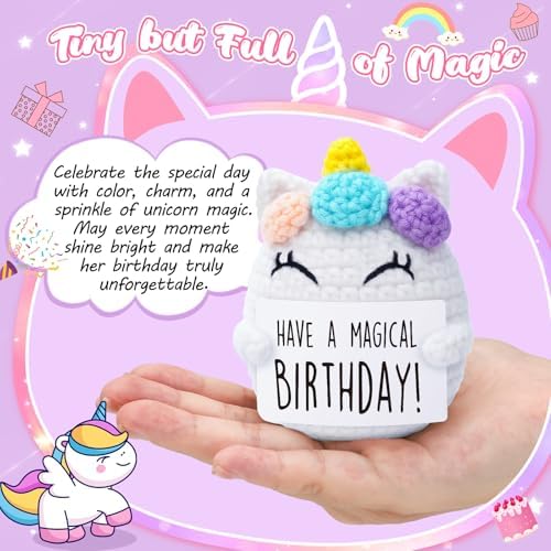 Birthday Gift for Her Crochet Unicron Happy Birthday Gifts for Women