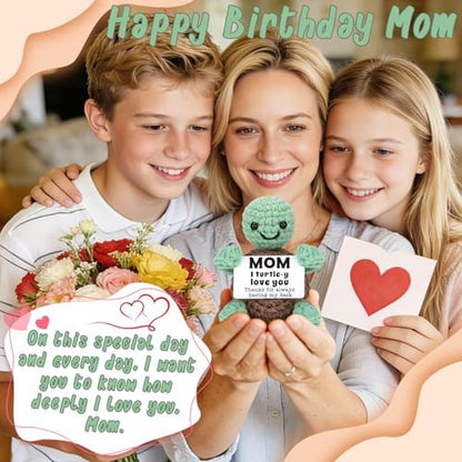 Christmas Birthday Gifts for Mom from Daughter Son, Mini Turtle Gifts