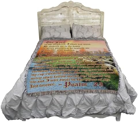 Pure Country Weavers The Lord is My Shepherd 2 Blanket - Scriptures