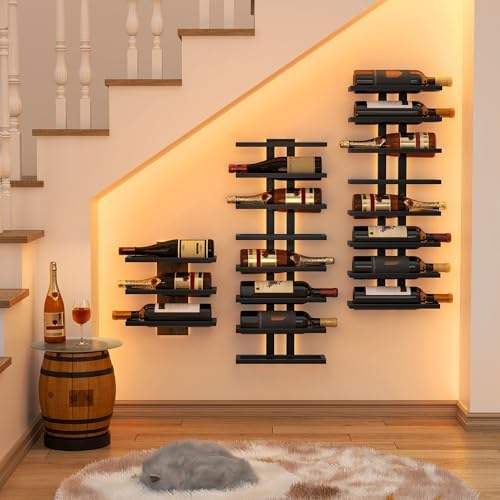 Hoctieon 8 Tier Wall Mount Wine Rack, Wall Racks for Wine Bottles