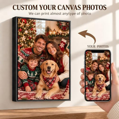Custom Canvas Prints with Your Photo, Floating Frame Wall Art Decor