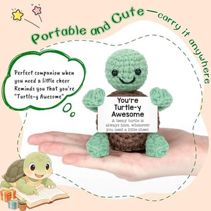 Mini Funny Turtle Birthday Gifts for Women Men Christmas, Thanksgiving
