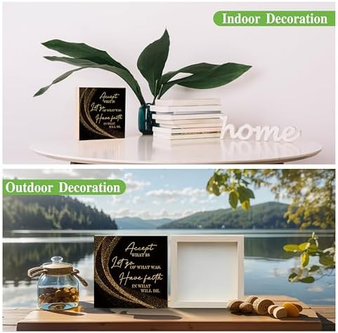 Black Gold Wood Box Sign, Motivational Gifts for Women, Inspirational