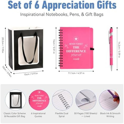 6 Set/36 Pcs Teacher Employee Appreciation Gifts Bulk - 20 Oz